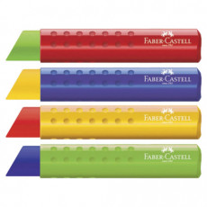Ластик большой FABER-CASTELL Tri, 83х12,6х12,3 мм, цвет ассорти, треугольный, пластиковый держатель ассорти, 182334 Ластик большой FABER-CASTELL Tri, 83х12,6х12,3 мм, цвет ассорти, треугольный, пластиковый держатель ассорти, 182334