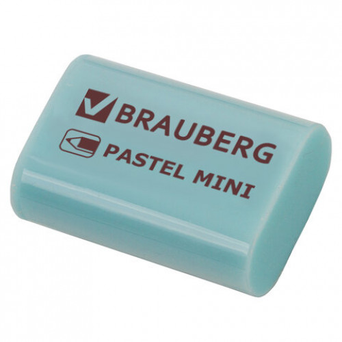 Ластик BRAUBERG Pastel Mini, 27х18х10 мм, ассорти пастельных цветов, экологичный ПВХ, 229581