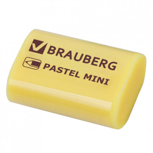 Ластик BRAUBERG Pastel Mini, 27х18х10 мм, ассорти пастельных цветов, экологичный ПВХ, 229581