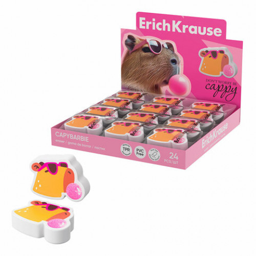 Ластик фигурный ERICH KRAUSE CapyBarbara, 33х25х7 мм, 63063