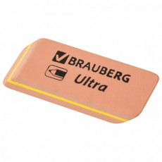 Ластик BRAUBERG Ultra, 41х14х8 мм, оранжевый, натуральный каучук, 228705