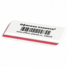 Ластик ОФИСНАЯ ПЛАНЕТА, 57х18х8 мм, трёхслойный, белый, скошенные края, 228329 Ластик ОФИСНАЯ ПЛАНЕТА, 57х18х8 мм, трёхслойный, белый, скошенные края, 228329