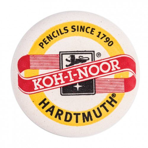 Ластик KOH-I-NOOR 6240, 41х41х10 мм, белый, круглый, натуральный каучук, 6240041001KK