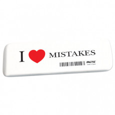 Ластик большой FACTIS I love mistakes (Испания), 140х44х9 мм, прямоугольный, скошенные края, GCFGE16C