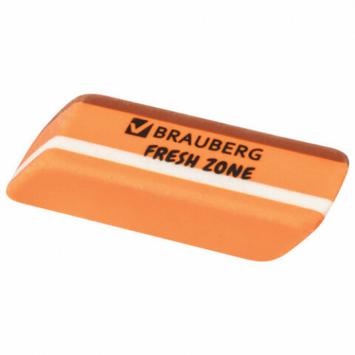 Ластик большой BRAUBERG Fresh Zone, 60х18х12 мм, цвет ассорти, прямоугольный, скошенный, 228717