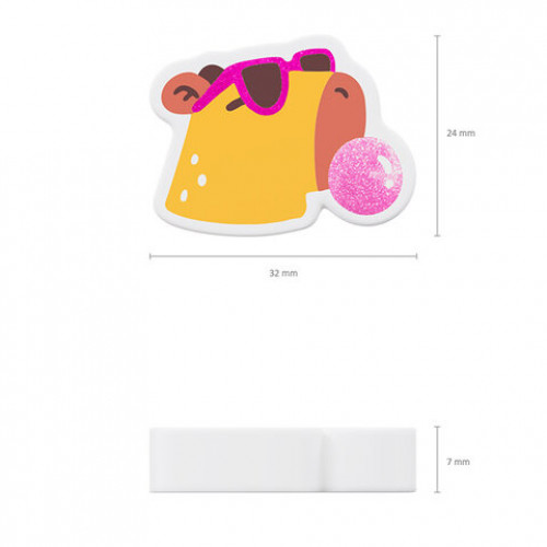 Ластик фигурный ERICH KRAUSE CapyBarbara, 33х25х7 мм, 63063