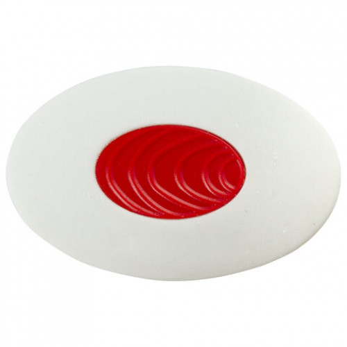 Ластик BRAUBERG Oval PRO, 40х26х8 мм, овальный, красный пластиковый держатель, 229560