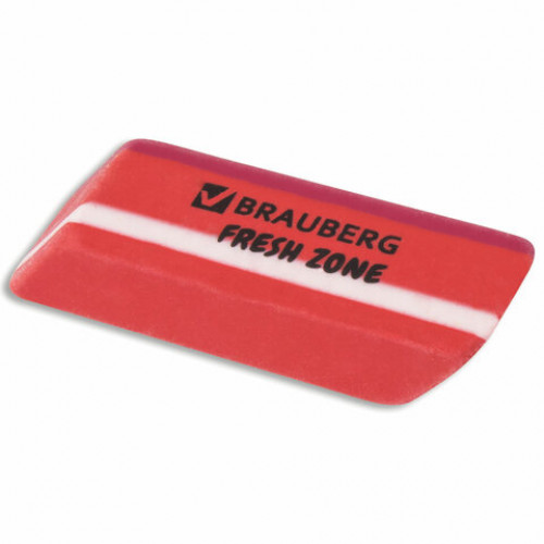 Ластик большой BRAUBERG Fresh Zone, 60х18х12 мм, цвет ассорти, прямоугольный, скошенный, 228717