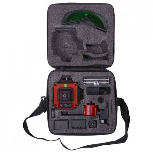 Уровень лазерный, 4 луча, самовыравнивание ± 4 град, РЕСАНТА ПЛ-4Х360 Green, 61/10/544