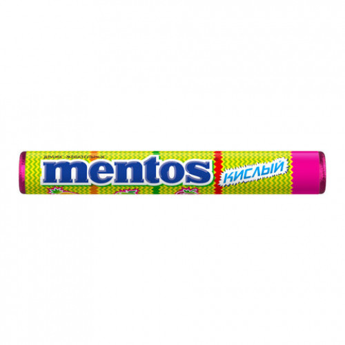 Жевательное драже MENTOS (Ментос) Кислый, 37,5 г