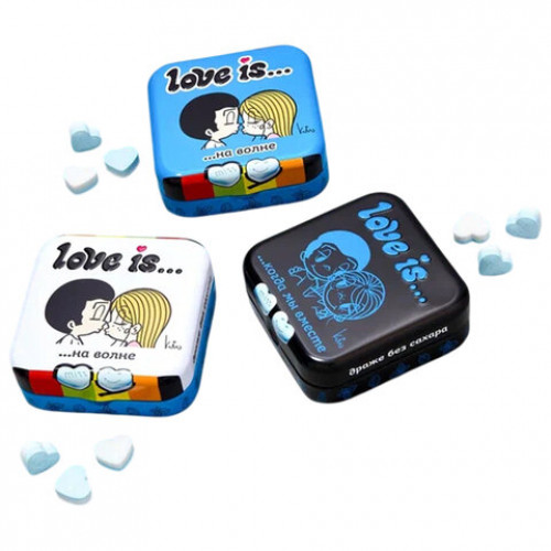 Драже освежающие в форме сердца LOVE IS вкус мята, 20 г, 709242