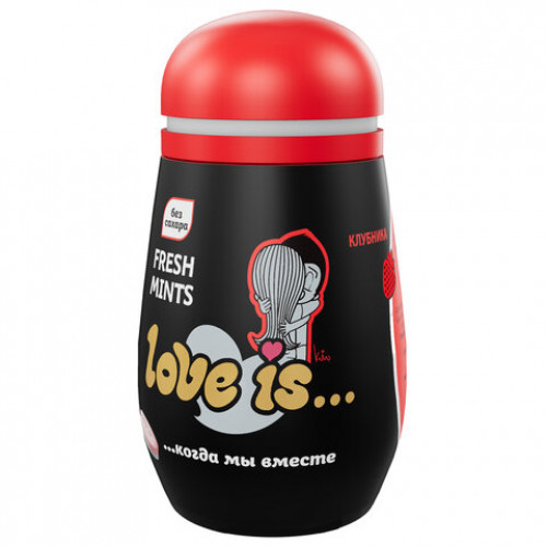 Конфеты освежающие LOVE IS со вкусом клубники, 45 г, пластиковая банка