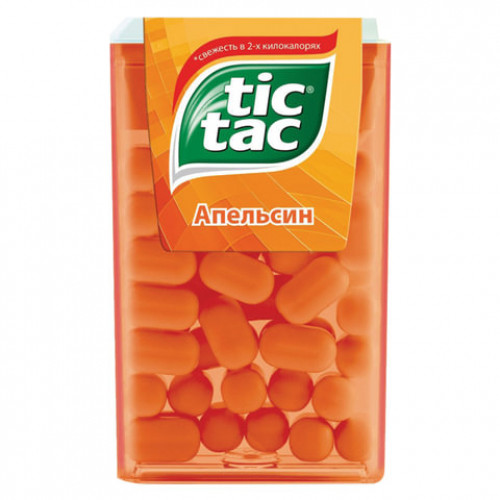 Драже TIC TAC (Тик Так), со вкусом апельсина, 16 г, пластиковая баночка, 77133491