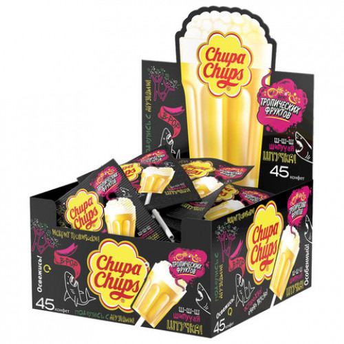 Карамель CHUPA CHUPS (Чупа-Чупс) В-РОР тропический, 15 г, 85594