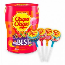 Карамель CHUPA CHUPS (Чупа-Чупс) The Best Of ведерко, ассорти, КОМПЛЕКТ 150 шт., 1,8 кг