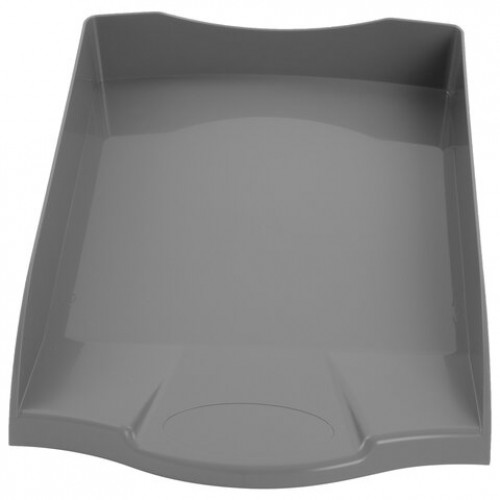 Лоток горизонтальный для бумаг BRAUBERG Delta, A4 (340х270х60 мм), серый, 237267