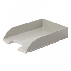 Лоток горизонтальный для бумаг BRAUBERG Office style, 320х245х65 мм, серый, 237287