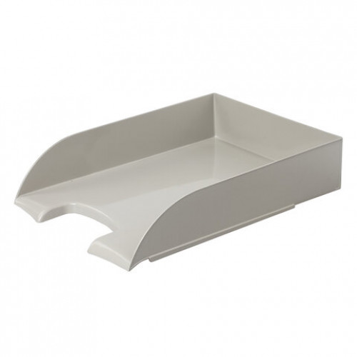 Лоток горизонтальный для бумаг BRAUBERG Office style, 320х245х65 мм, серый, 237287