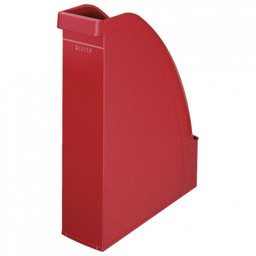 Лоток вертикальный для бумаг LEITZ Plus, ширина 78 мм, красный, 24760025