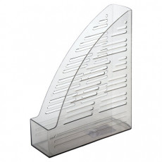 Лоток вертикальный для бумаг BRAUBERG Standard, 245х70х295 мм, тонированный серый, 237222