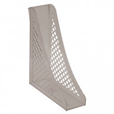 Лоток вертикальный для бумаг BRAUBERG ECO, 240х80х290 мм, сетчатый, дымчатый, 239015