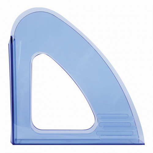 Лоток вертикальный для бумаг BRAUBERG Delta, 240х90х240 мм, тонированный синий, 237245