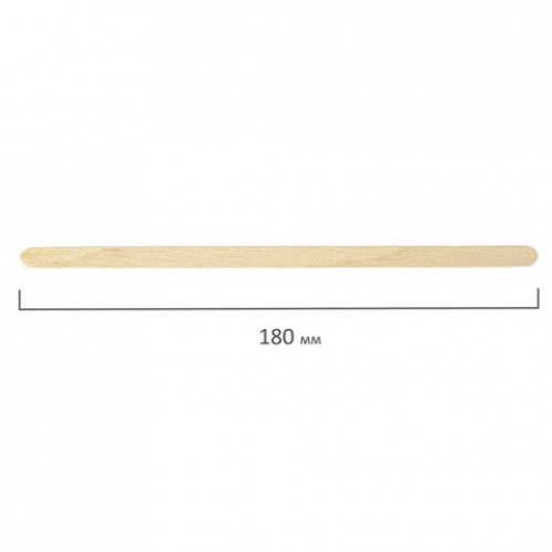 Размешиватель одноразовый деревянный в индивидуальной упаковке 180 мм, КОМПЛЕКТ 250 шт., БЕЛЫЙ АИСТ, 607579, 97