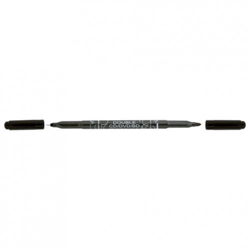 Маркер двусторонний для CD/DVD/BD ЧЕРНЫЙ CENTROPEN, 0,6 мм/2,5 мм, 3616, ш/к 27693, 636160112