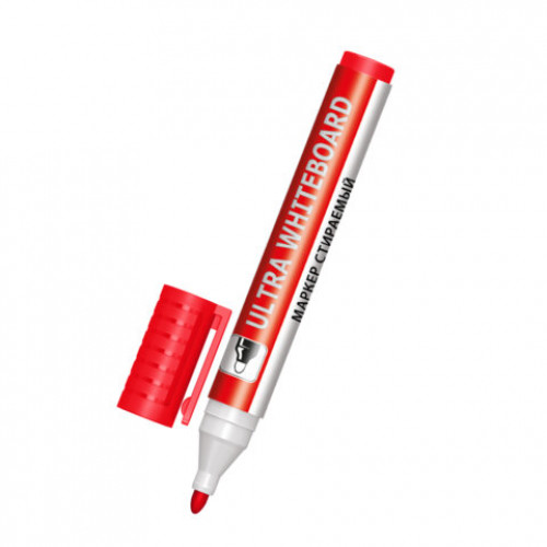 Маркеры стираемые для белой доски НАБОР 4 ЦВЕТА, BRAUBERG ULTRA WHITEBOARD MARKER, 3 мм, 152635