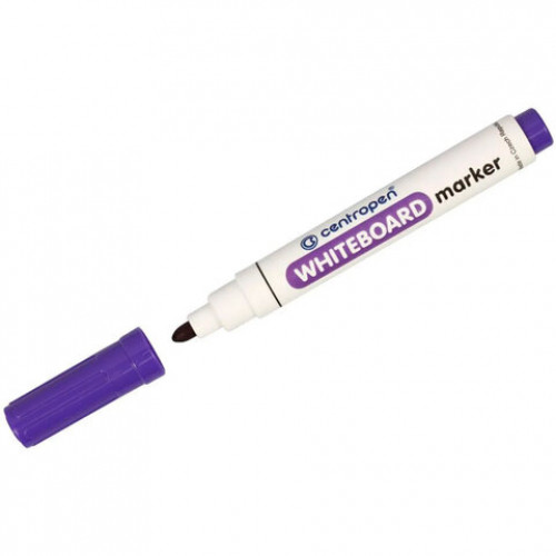 Маркер стираемый для белой доски ФИОЛЕТОВЫЙ CENTROPEN Dry-Wipe, круглый наконечник, 2,5 мм, 8559, 5 8559 0105