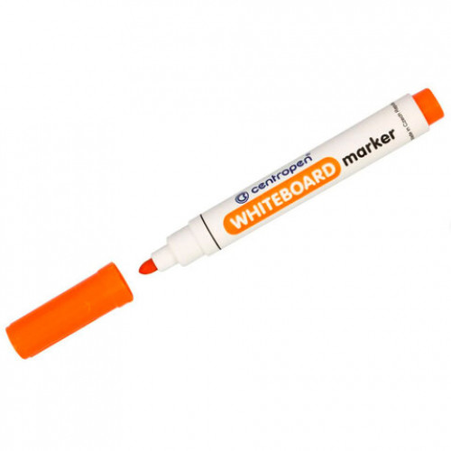Маркер стираемый для белой доски ОРАНЖЕВЫЙ CENTROPEN Dry-Wipe, круглый наконечник, 2,5 мм, 8559, 5 8559 0102
