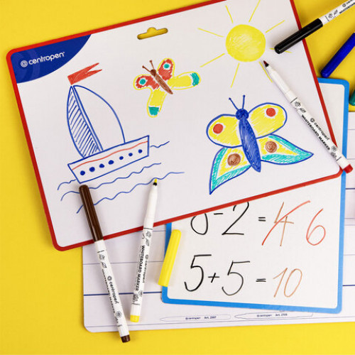 Маркер стираемый для белой доски ЧЕРНЫЙ, CENTROPEN Dry-Wipe, 1-2 мм, 2507, ш/к 26160, 525070112