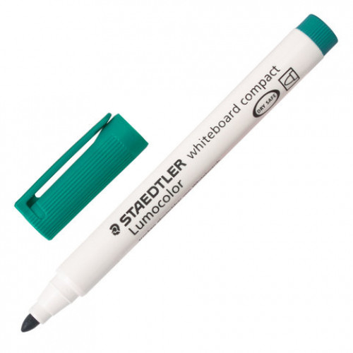 Маркер стираемый для белой доски ЗЕЛЕНЫЙ, STAEDTLER (Германия) Lumocolor, 1-2 мм, 341-5