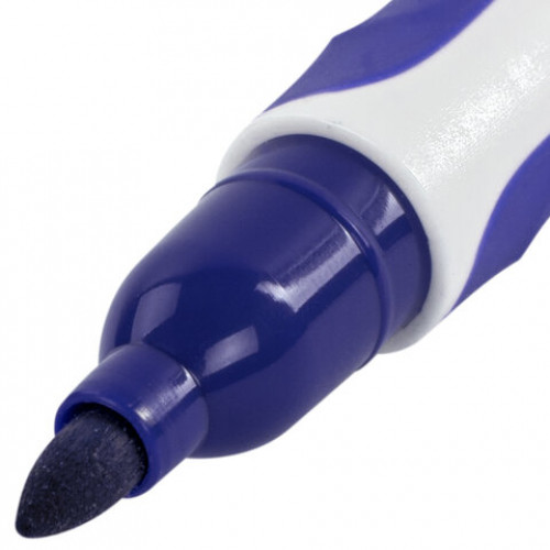 Маркер стираемый для белой доски СИНИЙ, BRAUBERG SOFT LITE, 3 мм, резиновая вставка, 152105