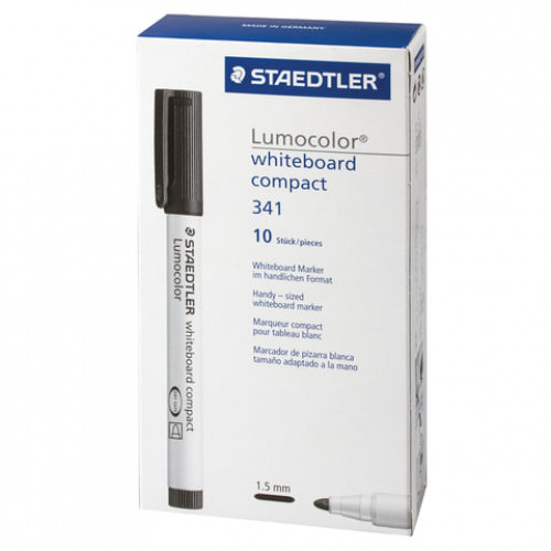 Маркер стираемый для белой доски ЗЕЛЕНЫЙ, STAEDTLER (Германия) Lumocolor, 1-2 мм, 341-5