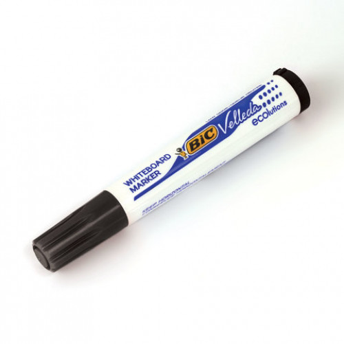 Маркер стираемый для белой доски ЧЕРНЫЙ, BIC Velleda, 1,4-5 мм, эргономичный корпус, 904937