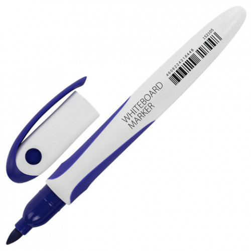 Маркер стираемый для белой доски СИНИЙ, BRAUBERG SOFT LITE, 3 мм, резиновая вставка, 152105