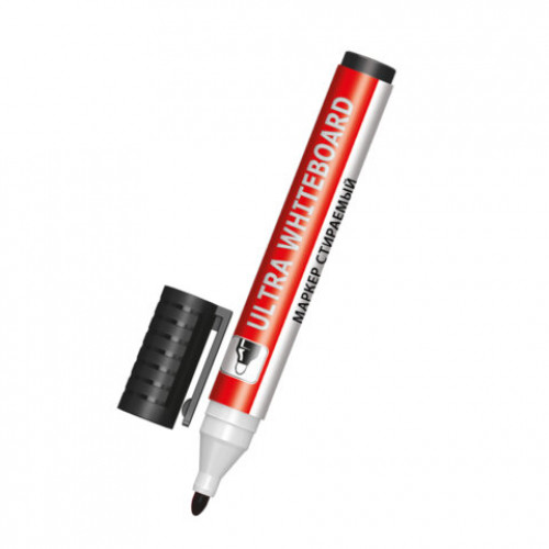 Маркеры стираемые для белой доски НАБОР 4 ЦВЕТА, BRAUBERG ULTRA WHITEBOARD MARKER, 3 мм, 152635