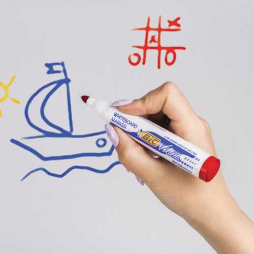 Маркер стираемый для белой доски КРАСНЫЙ, BIC Velleda, 1,4-5 мм, эргономичный корпус, 904939