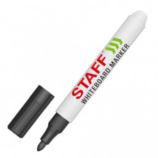 Маркер стираемый для белой доски ЧЕРНЫЙ, STAFF BASIC WBM-200, 1-3 мм, 152638