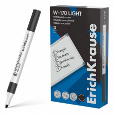 Маркер для доски ERICH KRAUSE W-170 Light, ЧЕРНЫЙ, круглый наконечник, 2,5 мм, 6356, 63567