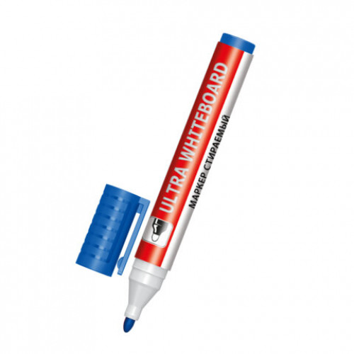 Маркеры стираемые для белой доски НАБОР 4 ЦВЕТА, BRAUBERG ULTRA WHITEBOARD MARKER, 3 мм, 152635