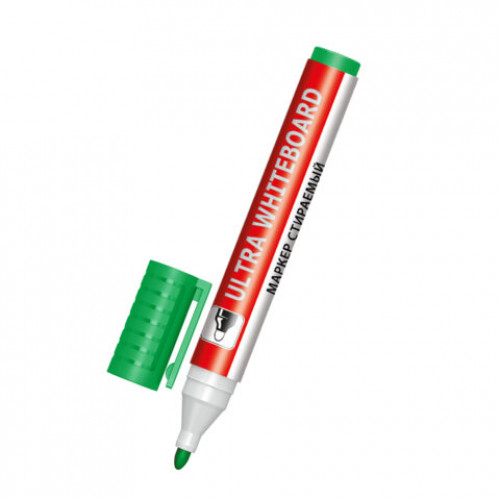 Маркеры стираемые для белой доски НАБОР 4 ЦВЕТА, BRAUBERG ULTRA WHITEBOARD MARKER, 3 мм, 152635