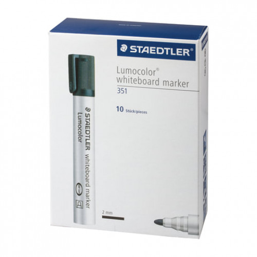 Маркер стираемый для белой доски ЗЕЛЕНЫЙ, STAEDTLER (Германия) Lumocolor, 2 мм, 351-5
