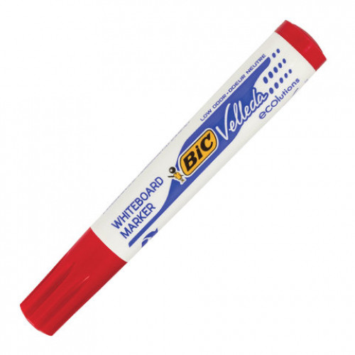 Маркер стираемый для белой доски КРАСНЫЙ, BIC Velleda, 1,4-5 мм, эргономичный корпус, 904939