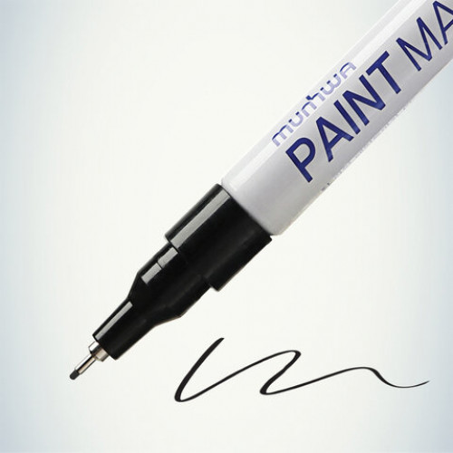 Маркер-краска лаковый MUNHWA Extra Fine Paint Marker, ЧЕРНЫЙ, 1 мм, нитро-основа, EFPM-01