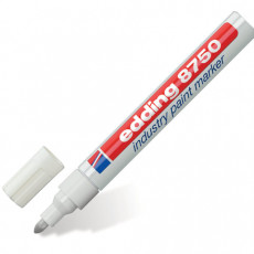 Маркер-краска лаковый (paint marker) EDDING 8750, БЕЛЫЙ, 2-4 мм, круглый наконечник, алюминиевый корпус, E-8750/49
