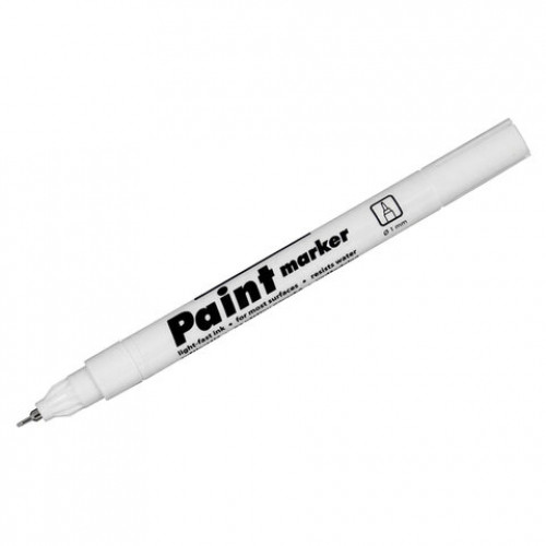Маркер-краска лаковый (paint marker) БЕЛЫЙ CENTROPEN, игольчатый наконечник, 0,7 мм, 9211, 5 9211 9900