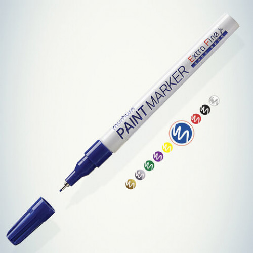 Маркер-краска лаковый MUNHWA Extra Fine Paint Marker, СИНИЙ, 1 мм, нитро-основа, EFPM-02
