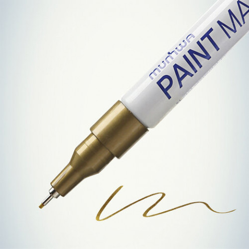 Маркер-краска лаковый MUNHWA Extra Fine Paint Marker, ЗОЛОТОЙ, 1 мм, нитро-основа, EFPM-07